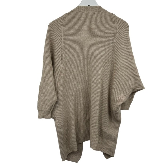 Anthropologie Do Everything In Love Dolman Sleeve Ribbed Cardigan Tan One Size - Picture 3 of 6